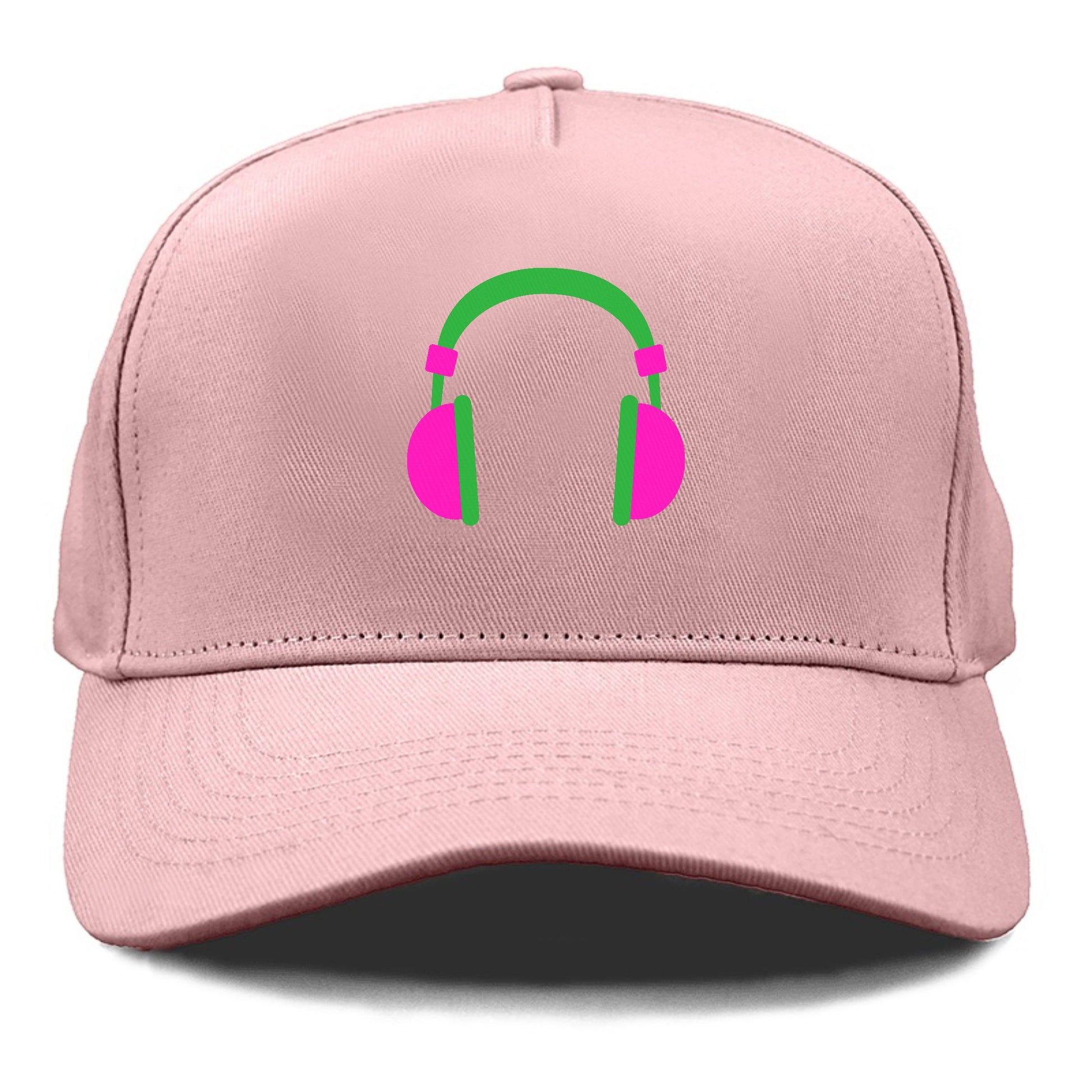 Retro 80s Headphones Pink Hat