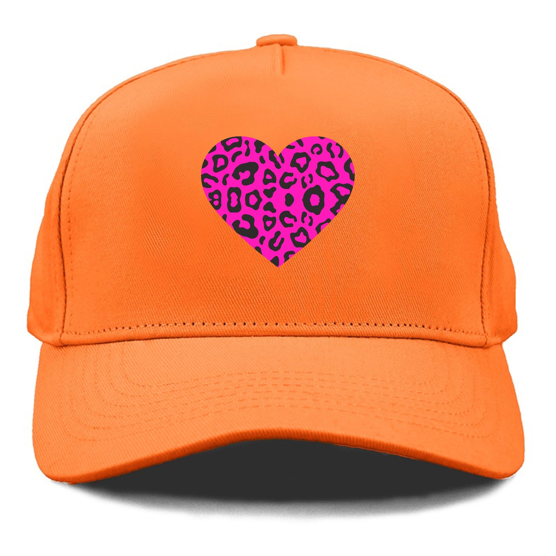 Retro 80s Heart Cheetah Print Hat