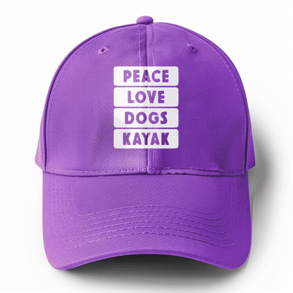 peace love dogs kayak classic Hat