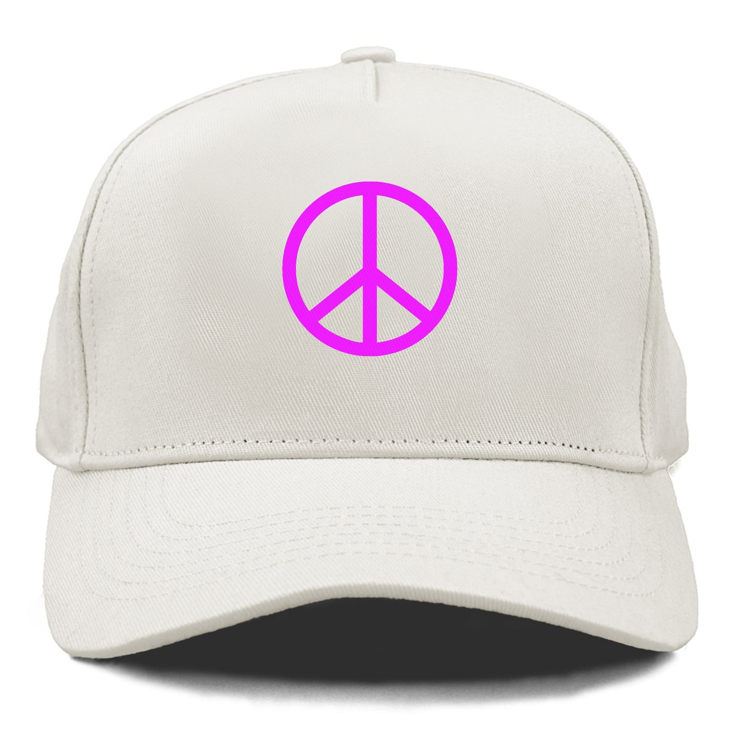 Retro 80s Peace Sign Purple Hat