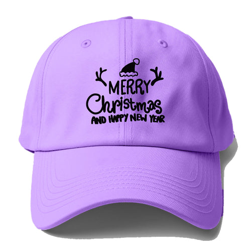 Merry Christmas And Happy New Year Baseball Cap For Big Heads