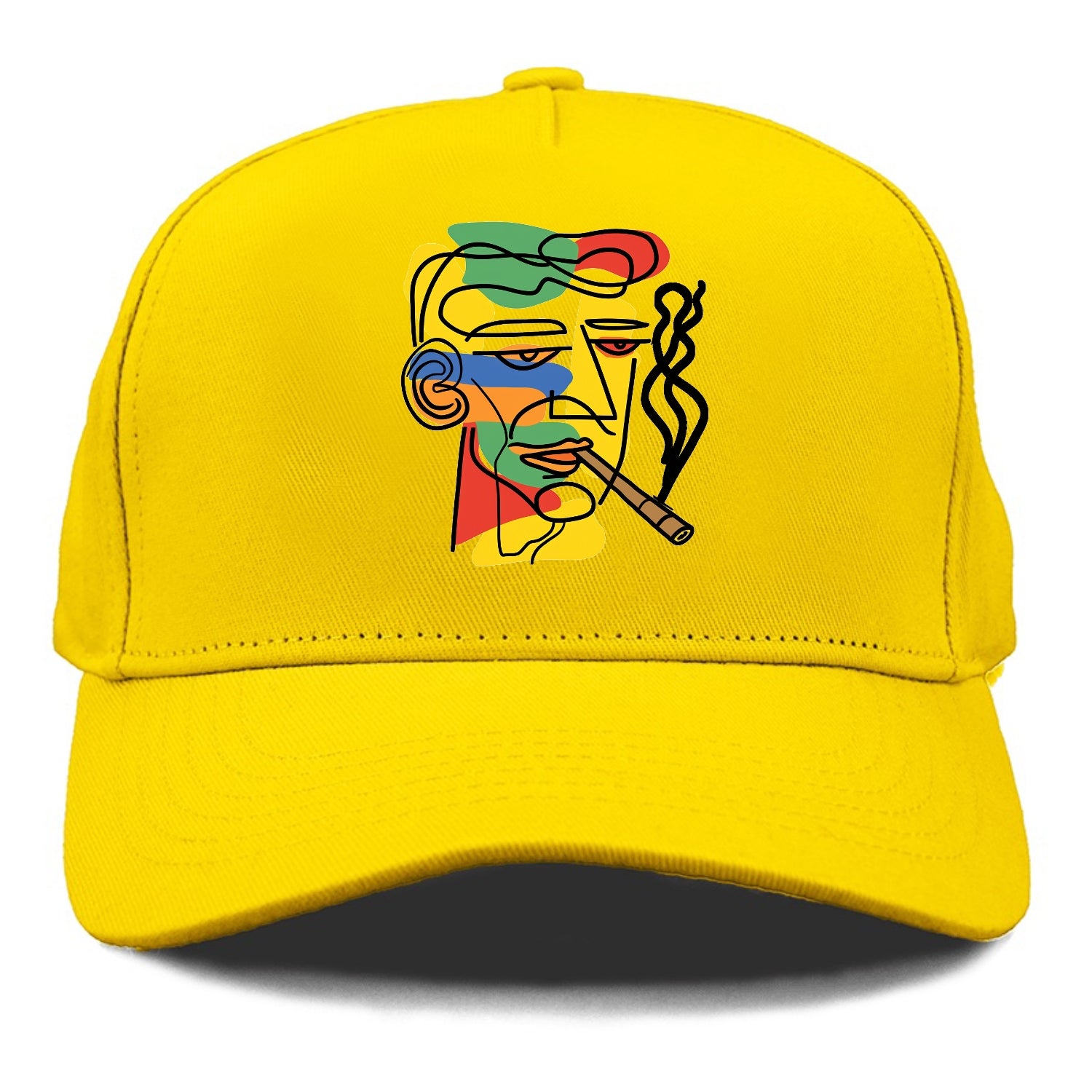 Smoky Vibes Abstract Line Art Hat