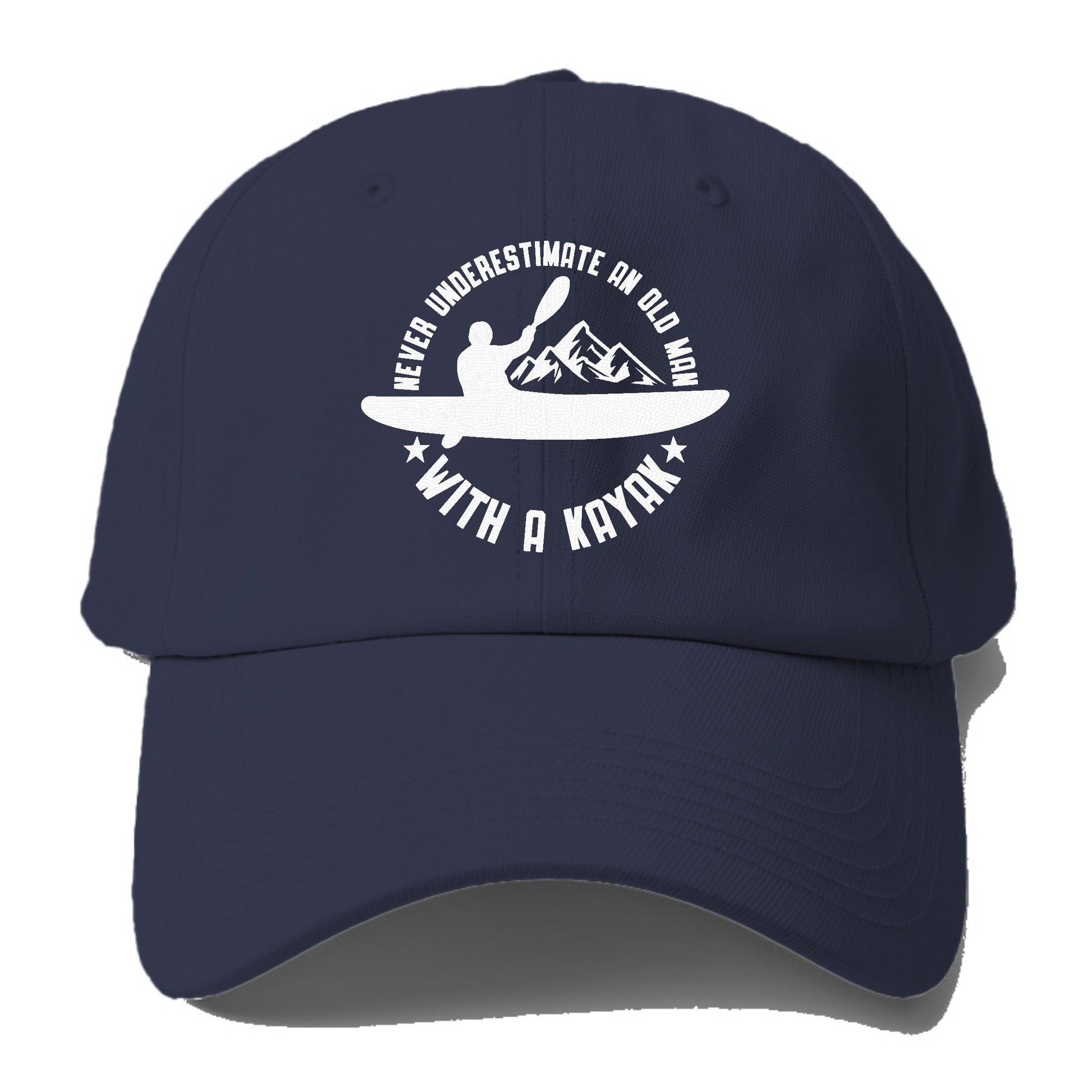 Never Underestimate An Old Man With A Kayak Vintage Baseball Cap