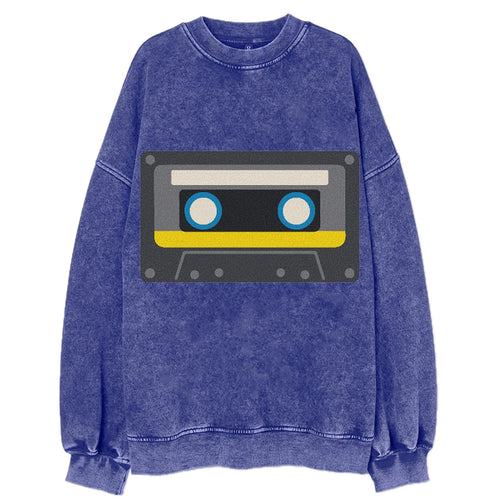 Retro 80s Cassette Black Vintage Sweatshirt