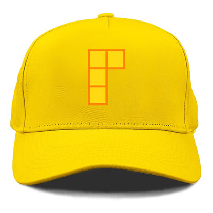 Retro 80s Tetris Blocks Orange Hat