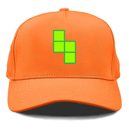 Retro 80s Tetris Blocks Green Hat