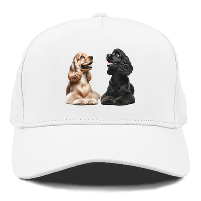 golden and black cocker spaniels Hat