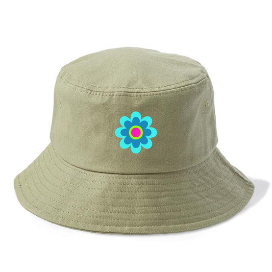 Retro 80s Flower Blue Hat