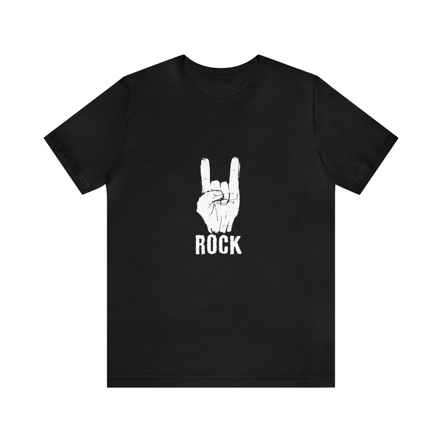 Camiseta blanca Hand Horn Rock N Roll - Camiseta de manga corta