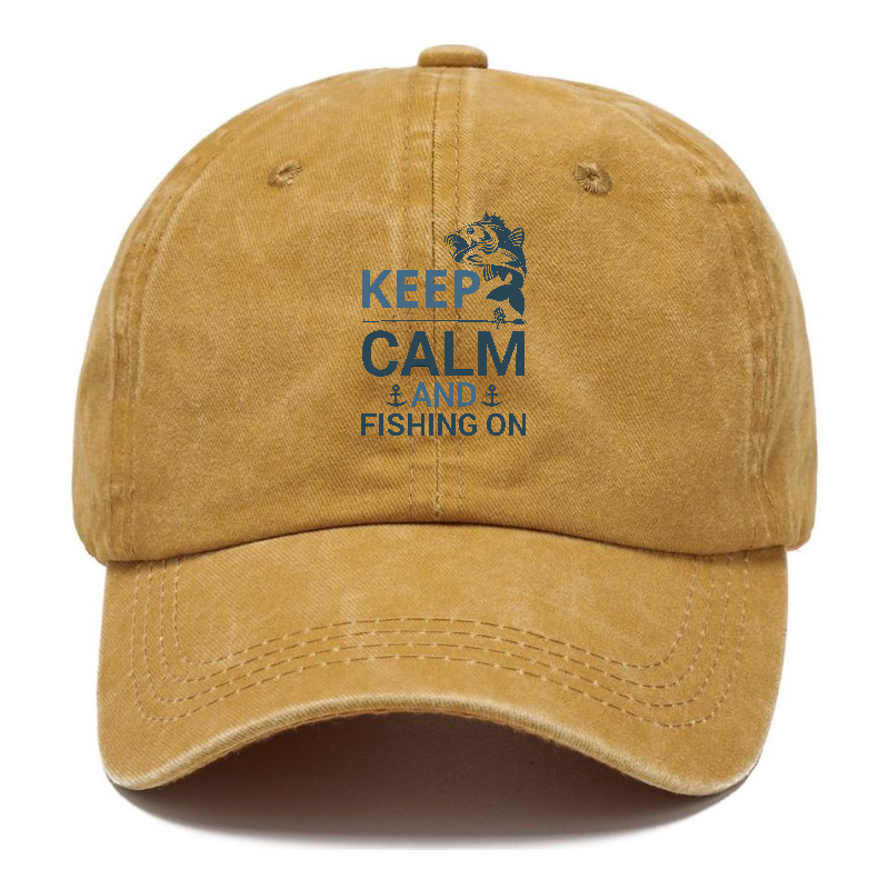 Keep calm and fishing on Hat