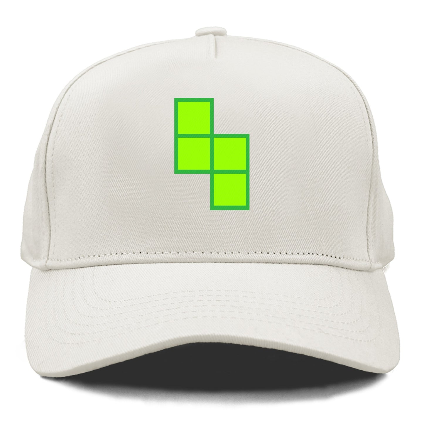 Retro 80s Tetris Blocks Green Hat