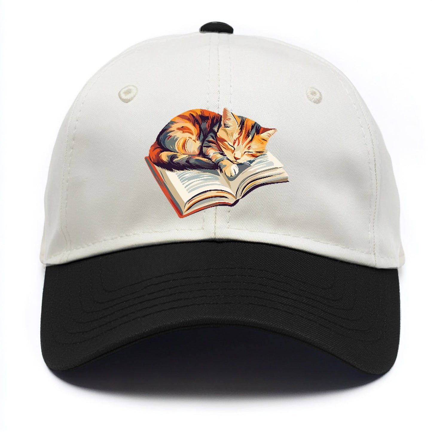 Cat Nap on Book Hat