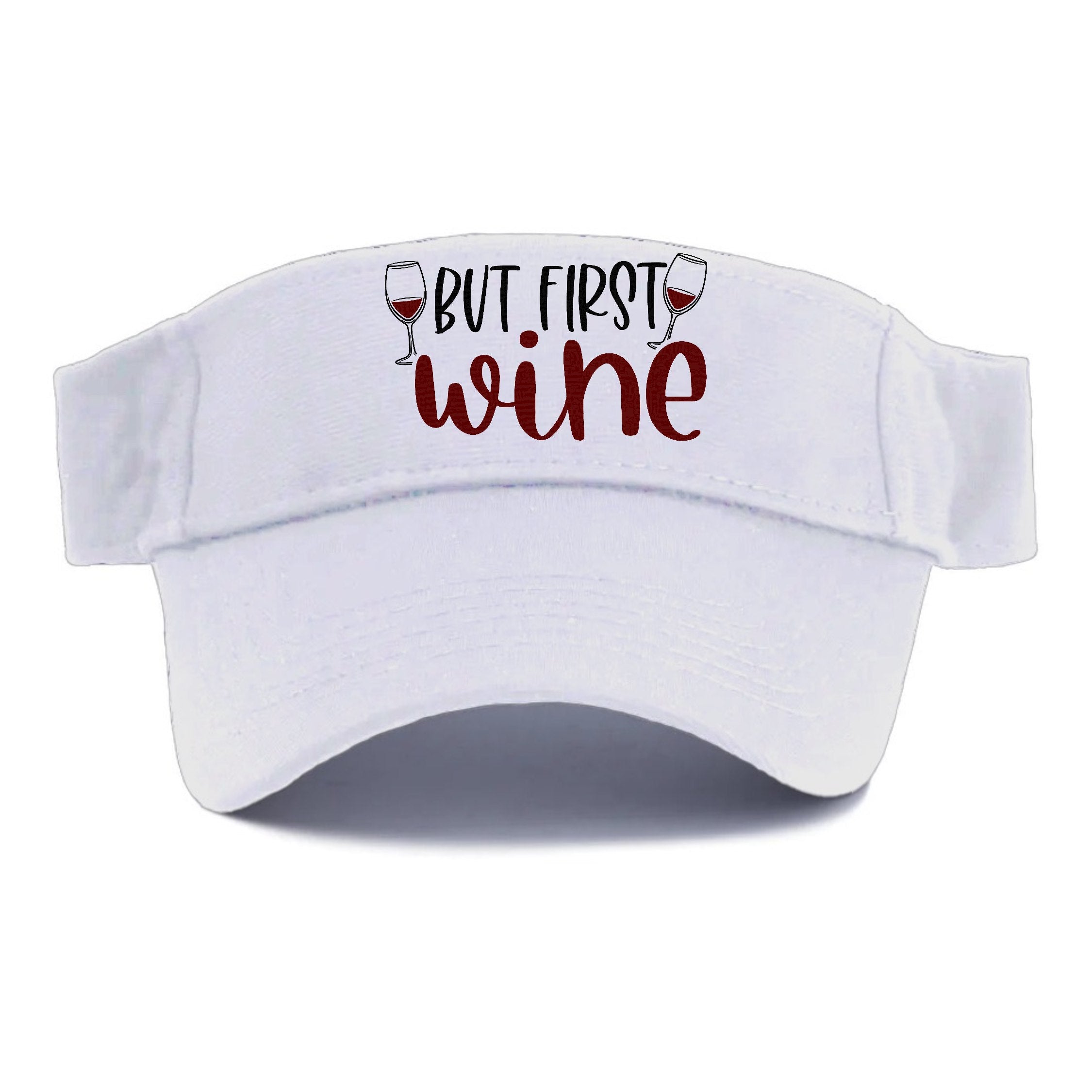 But First Wine Visor White