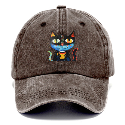 Coffee Cat Vibrant Mornings Hat