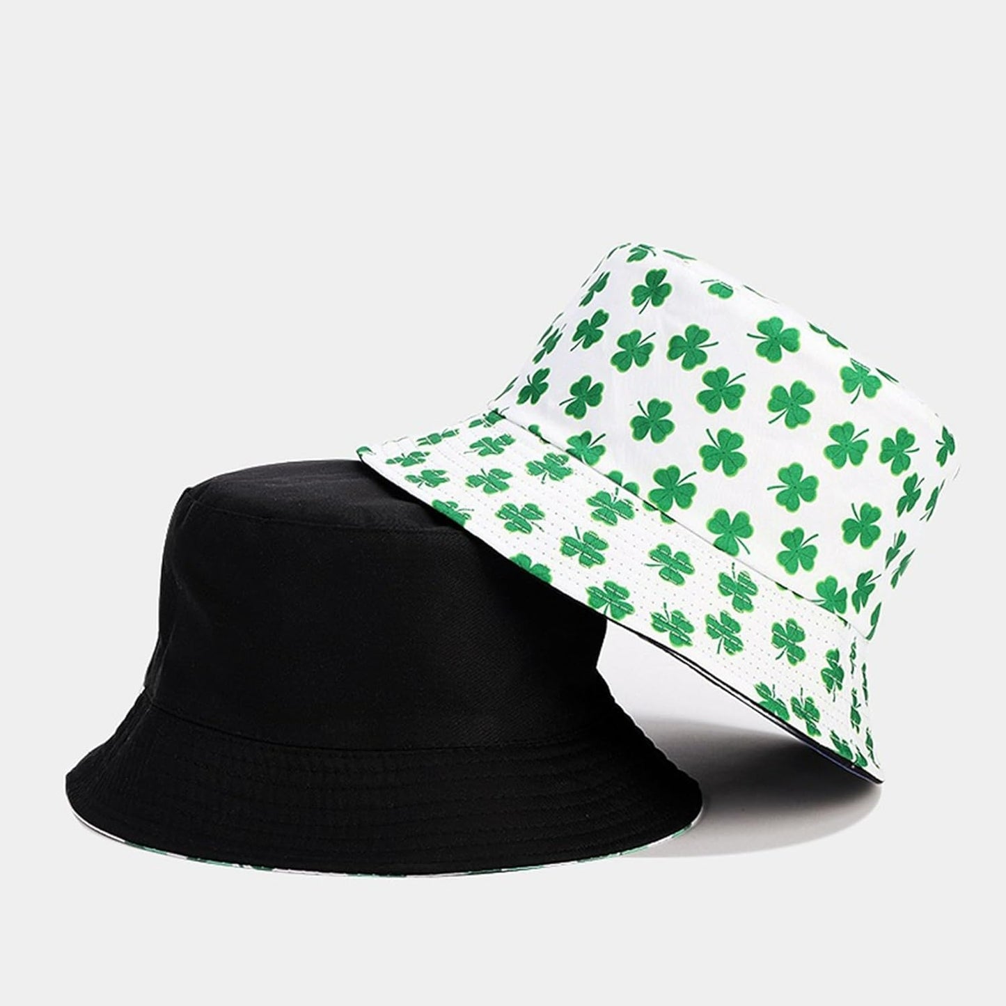 Pandaize Sombrero de cubo reversible con estampado unisex de doble cara 