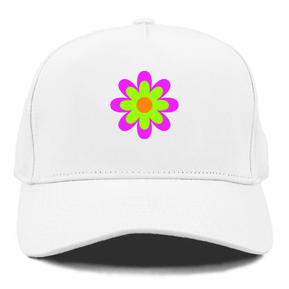 Retro 80s Flower Purple Hat