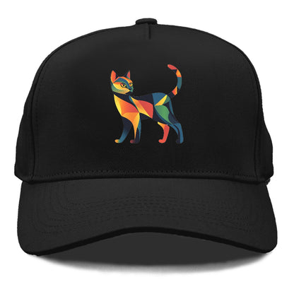 Vibrant Geometric Cat Hat