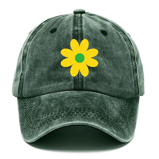 Retro 80s Flower Yellow Hat