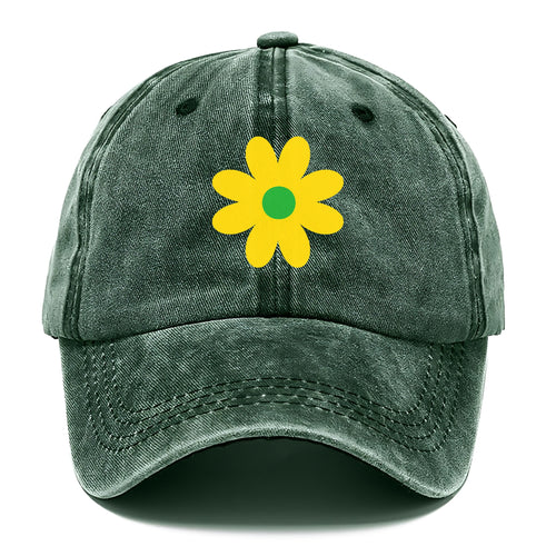 Retro 80s Flower Yellow Classic Cap