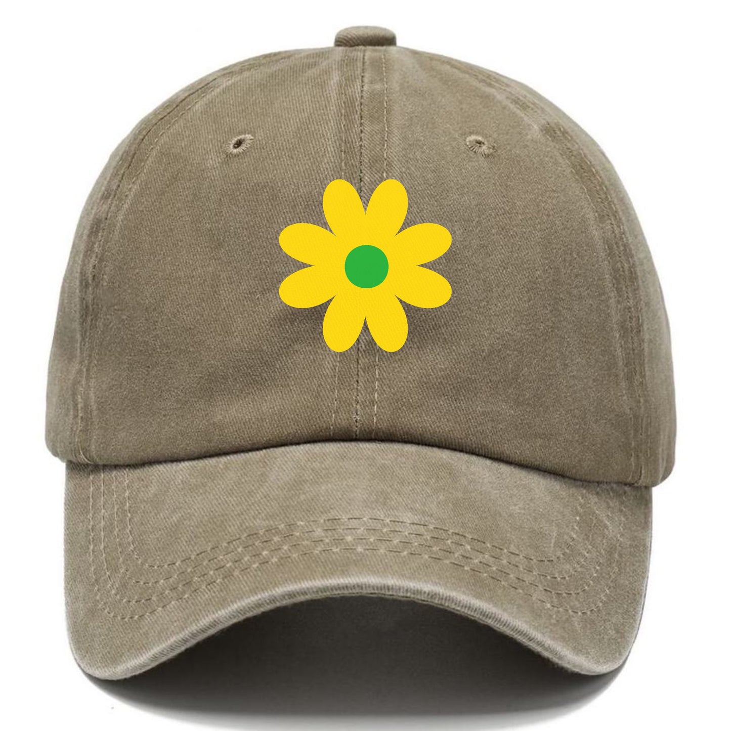 Retro 80s Flower Yellow Hat