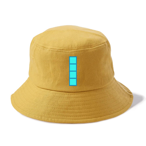 Retro 80s Tetris Blocks Blue Bucket Hat