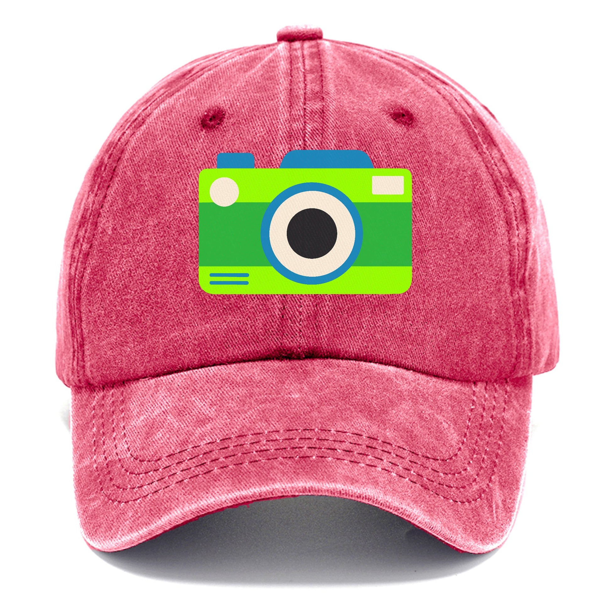 Retro 80s Camera Green Hat