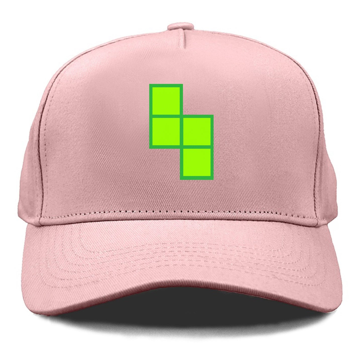 Retro 80s Tetris Blocks Green Hat