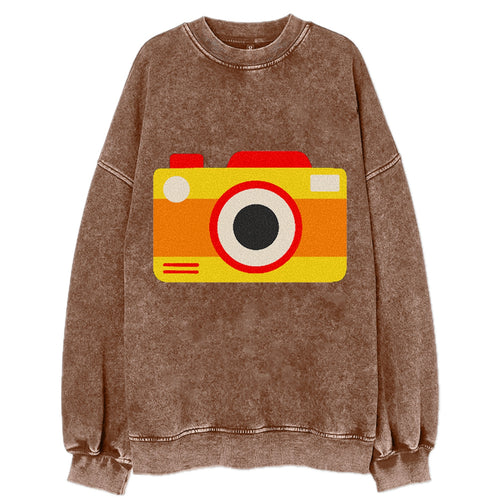 Retro 80s Camera Yellow Vintage Sweatshirt