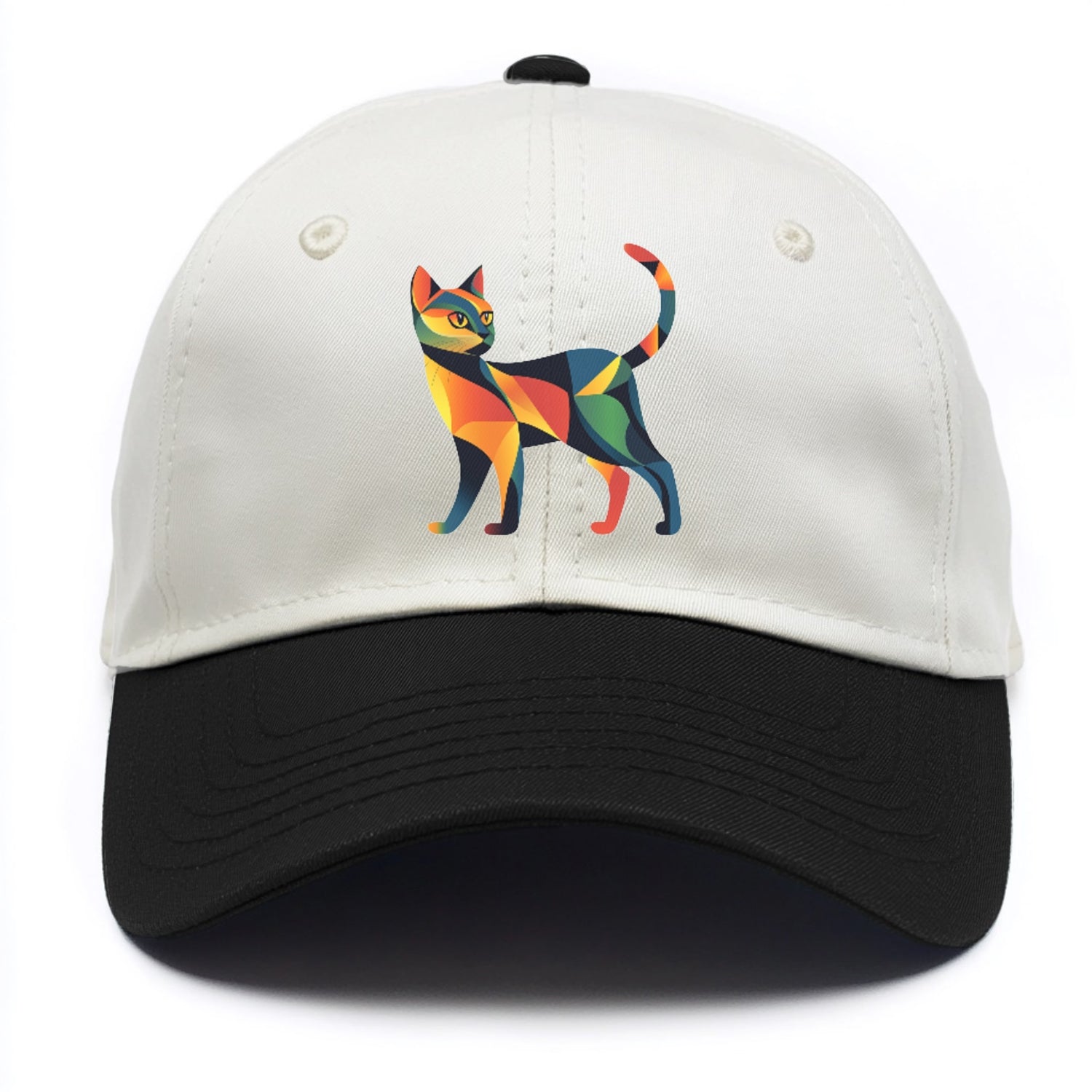 Vibrant Geometric Cat Hat