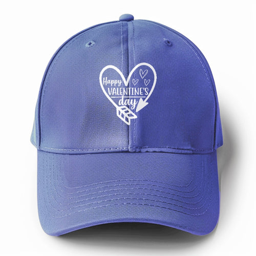 Happy Valentines Day Solid Color Baseball Cap