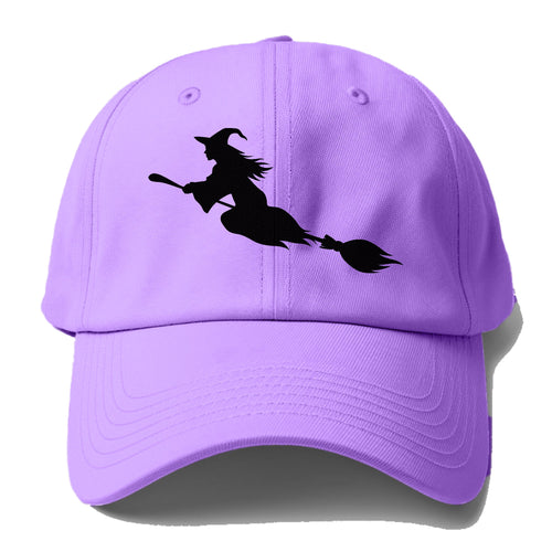 Witch On Broom 1 Baseball Cap For Big Heads