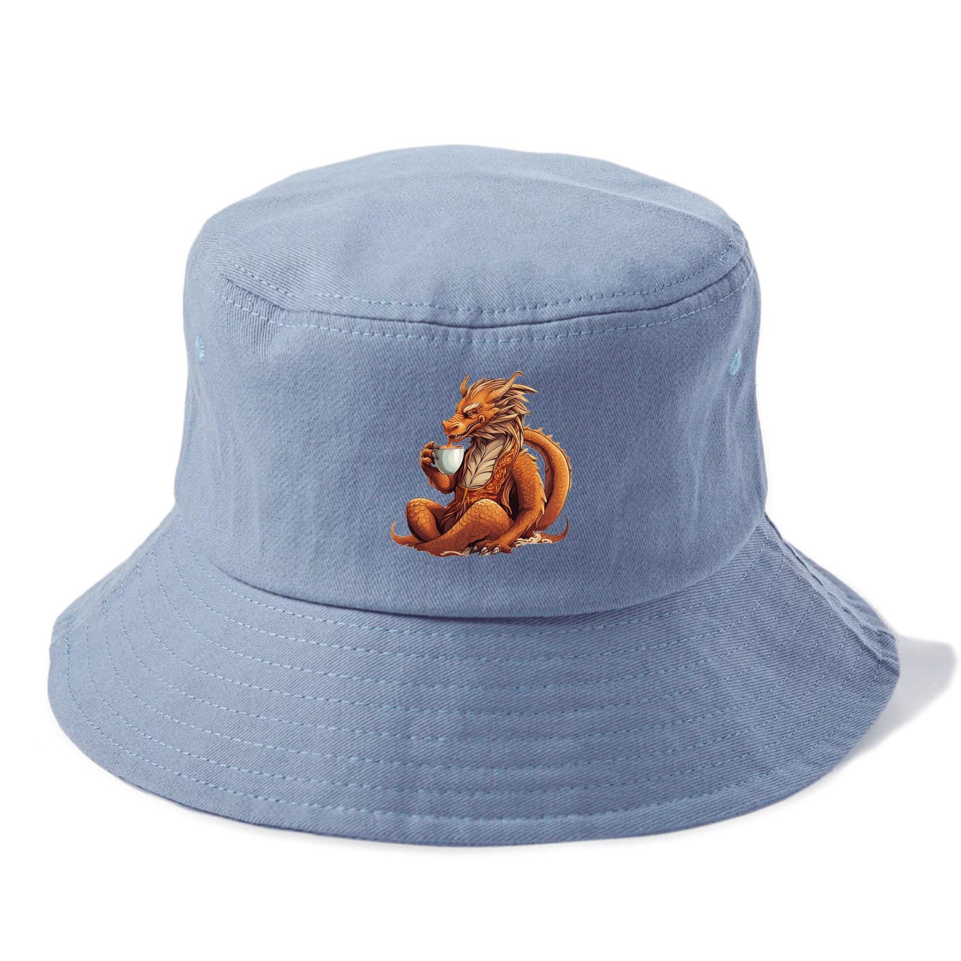 dragon drinking coffee Hat