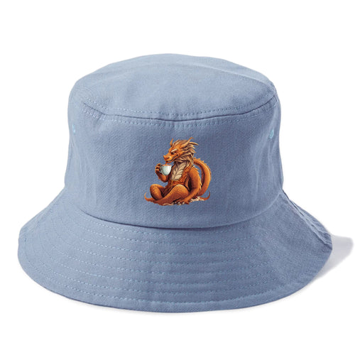 Dragon Drinking Coffee Bucket Hat