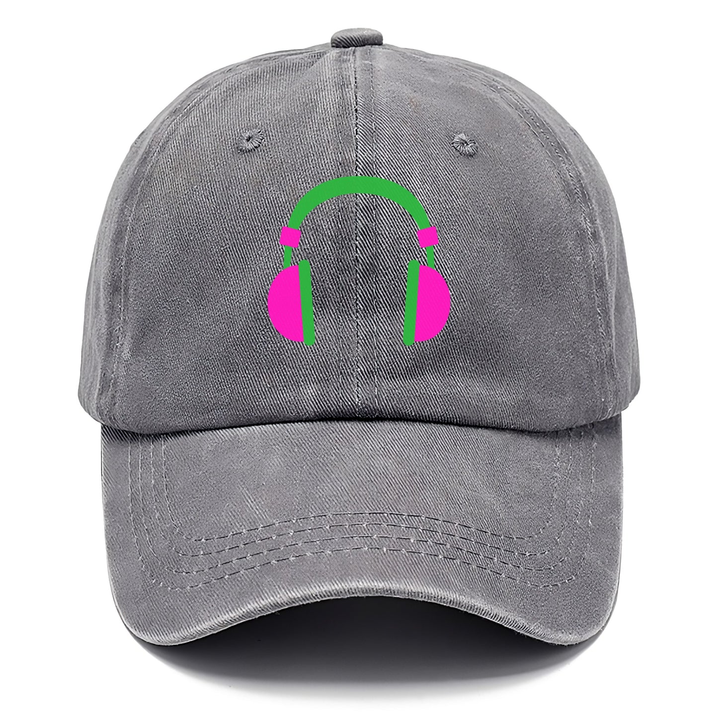 Retro 80s Headphones Pink Hat