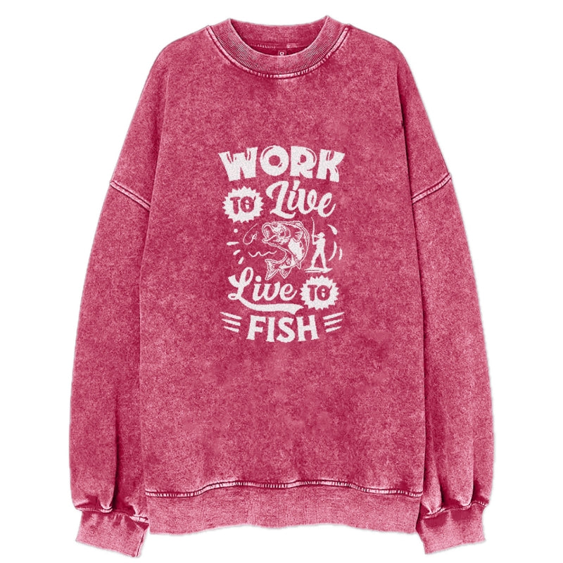 work to live Live to fish Hat