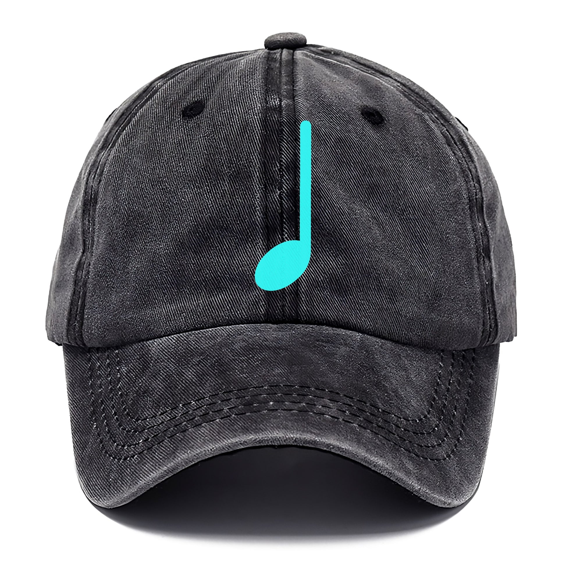 Retro 80s Music Note Blue Hat