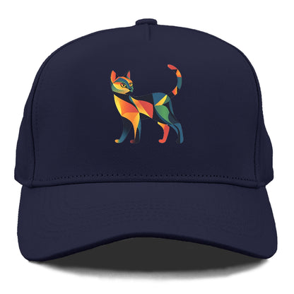 Vibrant Geometric Cat Hat