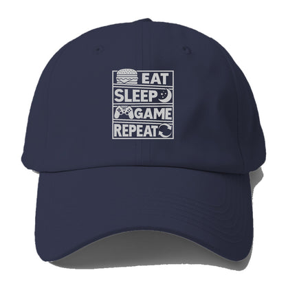 Eat Sleep Game Repeat Hat