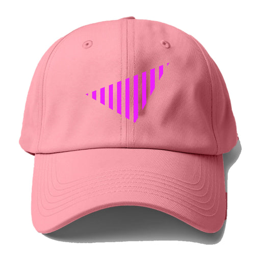 Retro 80s Triangle Purple Baseball Cap For Big Heads