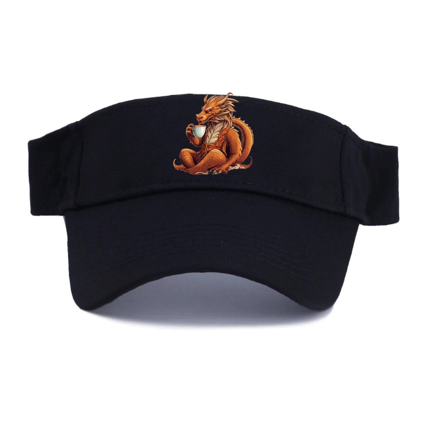 dragon drinking coffee Hat