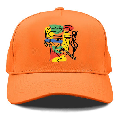 Smoky Vibes Abstract Line Art Hat