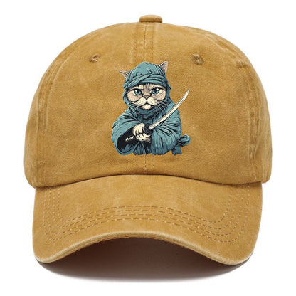 Ninja Cat Fierce Feline Warrior Hat