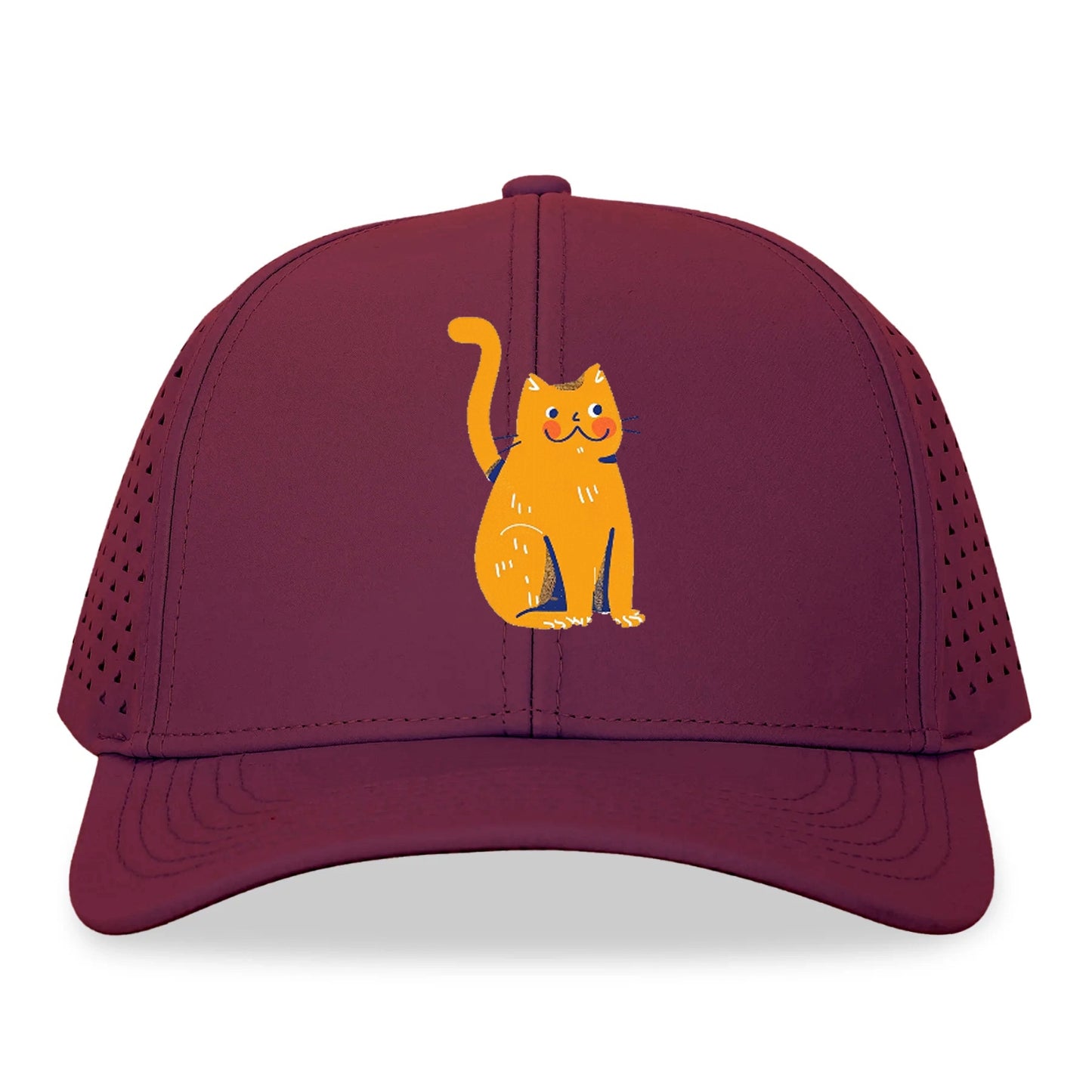 Smiling Orange Kitty with Chubby Cheeks Hat