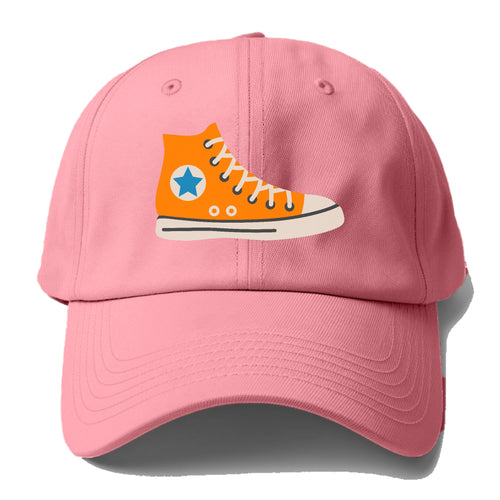 Retro 80s Converse Shoe Orange Baseball Cap For Big Heads