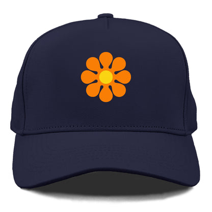 Retro 80s Flower Orange Hat