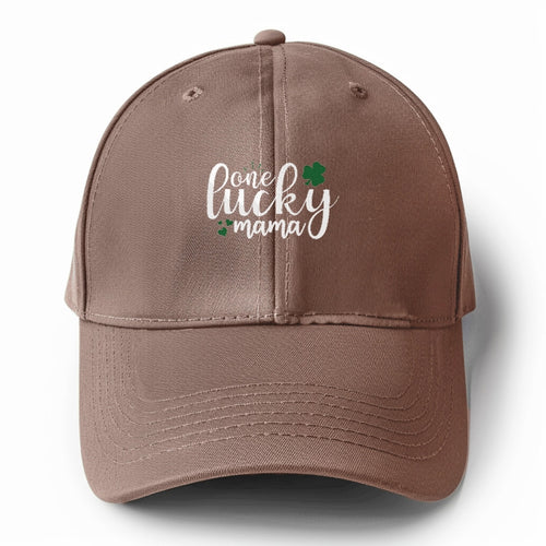 One Lucky Mama Solid Color Baseball Cap