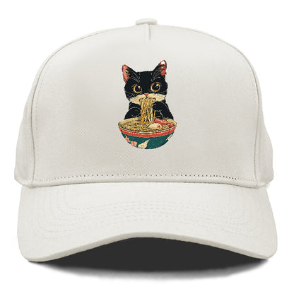 Cat Eating Noodles Hat