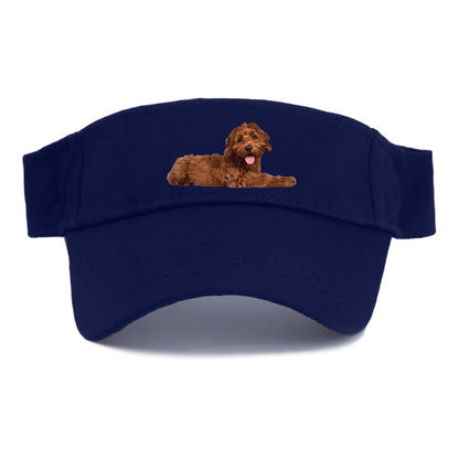 Labradoodle laying down Hat