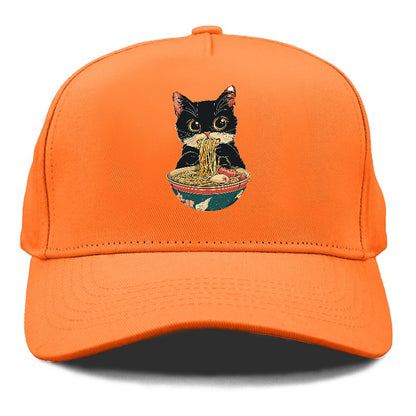 Cat Eating Noodles Hat