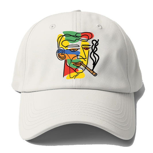 Smoky Vibes Abstract Line Art Hat